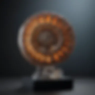 Modern Acrylic Stand Modern acrylic stand highlighting the beauty of a polished ammonite fossil