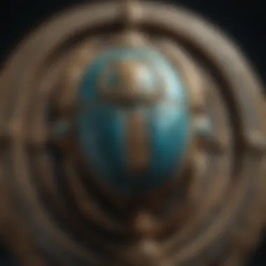 Symbol of Rebirth: The Scarab Amulet Close-up of a scarab amulet, representing transformation and rebirth in ancient Egypt.