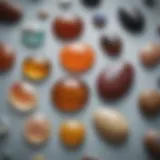 Close-up view of various types of adhesives suitable for cabochon work