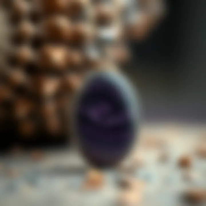 The Unique Beauty of Charoite Close-up view of a charoite pendant showcasing its unique purple hues and swirling patterns.