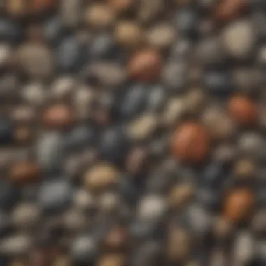 Assortment of Collected Rocks A deep bucket filled with various collected rocks showcasing different textures and colors