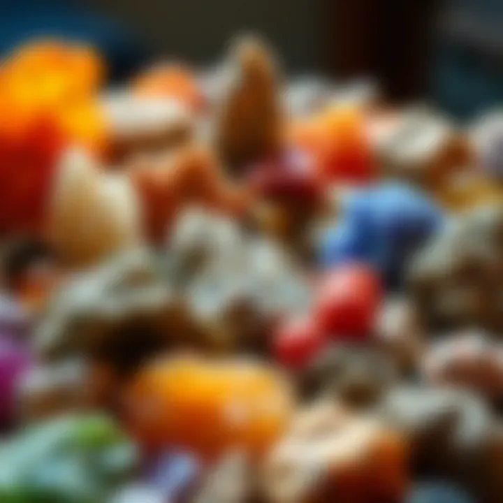 Vibrant Geological Samples A vibrant display of various minerals and geological samples