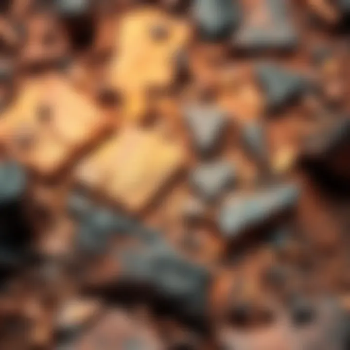 Close-up of copper ore highlighting its rich texture and color