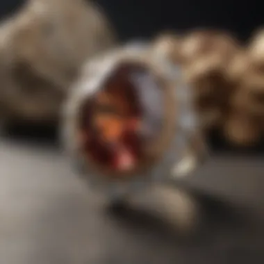 A beautifully finished piece of gemstone jewelry displayed in natural light