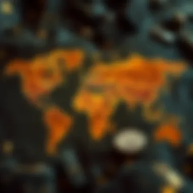 A global map highlighting key gold-producing regions