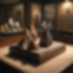 Elegant custom display case showcasing a collection of arrowheads