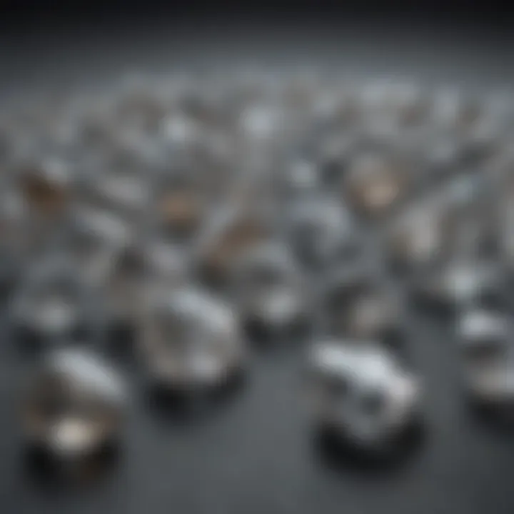 A collection of Herkimer diamonds in various sizes displayed elegantly