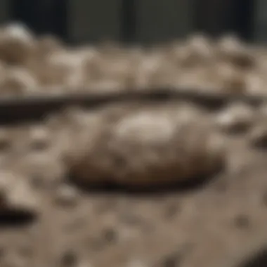 Preservation techniques being applied to bulk fossils in a conservation facility