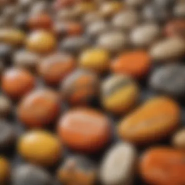 A collection of bumblebee jasper stones displaying their natural beauty and geological formations.