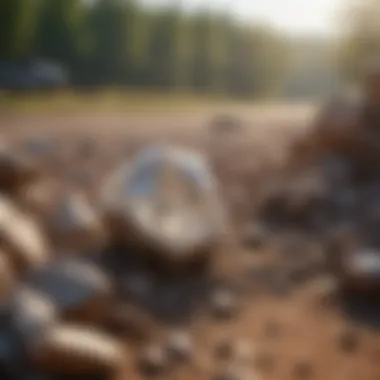 Scenic view of a crystal digging site in Arkansas