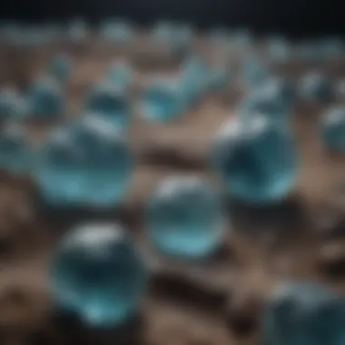 Formation of Fluorite Crystals Illustration of the composition and formation of fluorite crystals within the earth