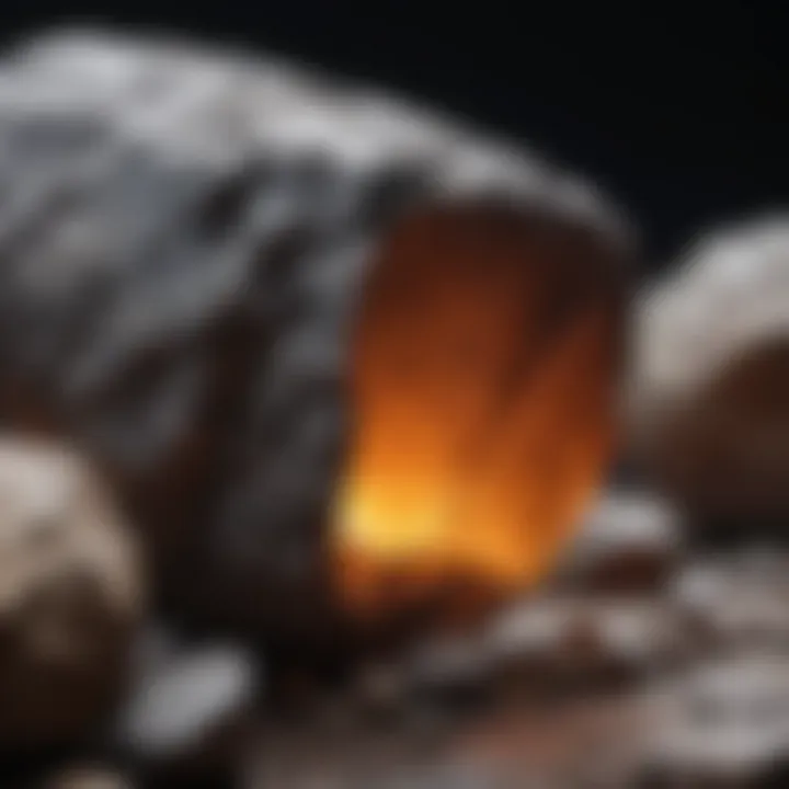 Sample of igneous rock showcasing its crystalline structure