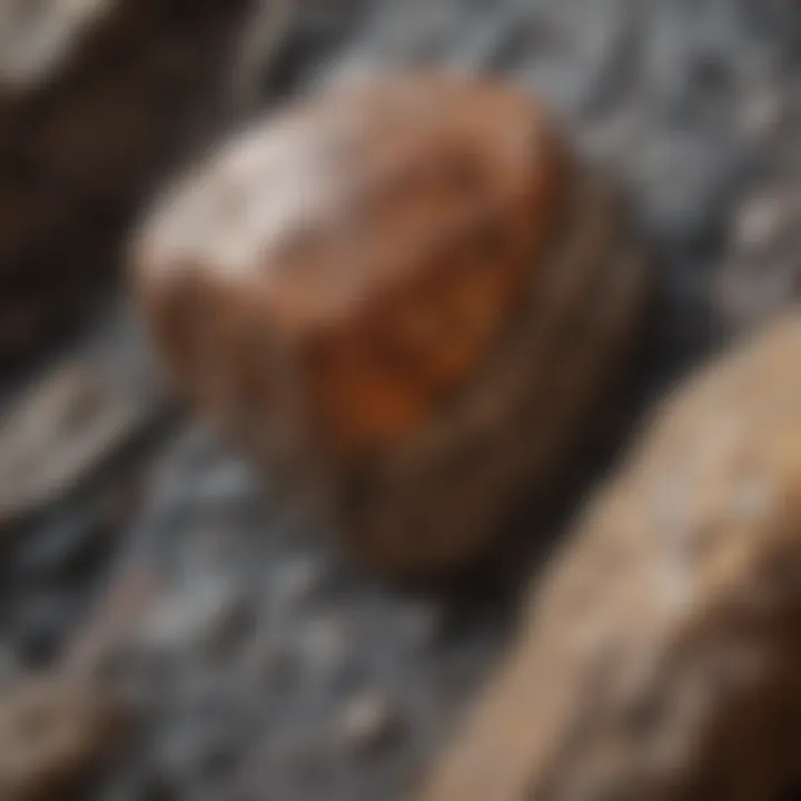A metamorphic rock exhibiting unique foliation patterns