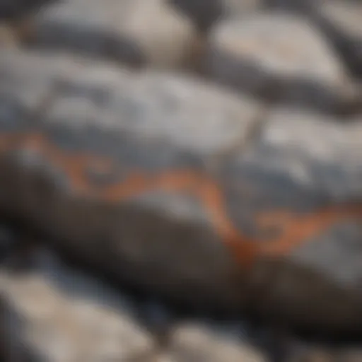A close-up view of granite showcasing its unique speckled patterns.