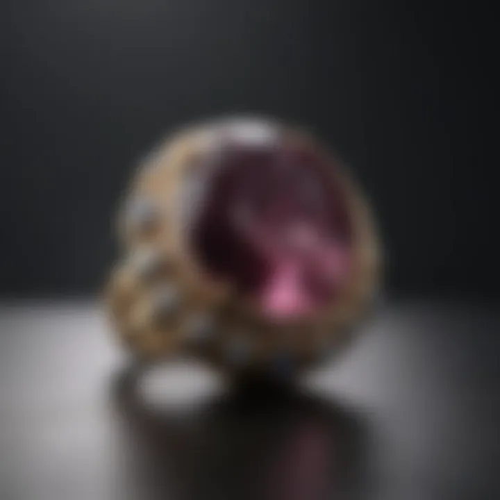 An elegant piece of jewelry showcasing a rare gemstone