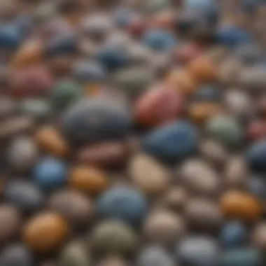 Artistic Display of Fairy Stones A collection of various fairy stones arranged aesthetically