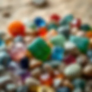 Natural Gemstones Array An array of natural gemstones sourced from different regions around the world