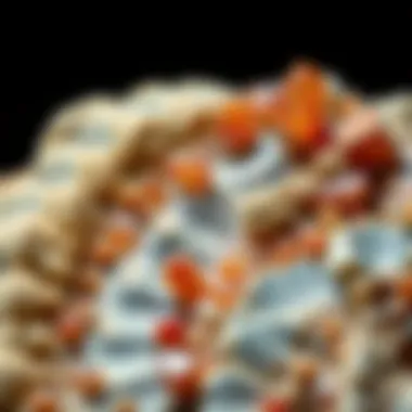 Detailed close-up of a rare mineral specimen, showcasing its unique features