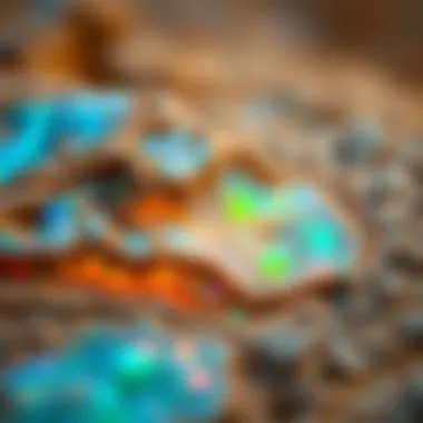 Geological formation of opals in natural environments