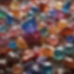 A vibrant display of various Rainbow Crystals showcasing their unique colors and formations.