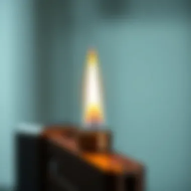 Precision Flame of the Small Jeweler's Torch Close-up of a small jeweler's torch with a flame