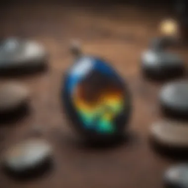 Craftsmanship of Boulder Opal Pendants Artisan carefully crafting a boulder opal pendant