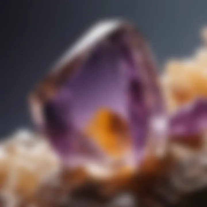 Ametrine crystal being used in a healing practice