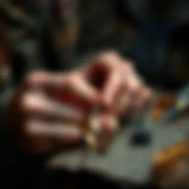 An artist skillfully crafting a ring using a specific type of wire, highlighting the creativity involved.