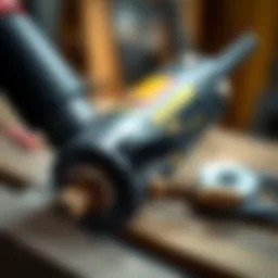 Close-up of a rotary tool's attachments showcasing versatility