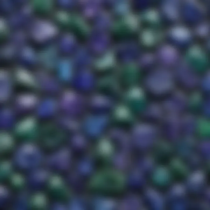 Comparison of zoisite and tanzanite gemstones in various cuts