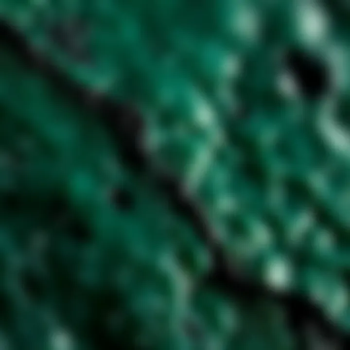 Polished Opaque Green Stone Texture Close-up view of a polished opaque green stone showcasing its unique texture