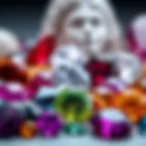 A close-up view of a collection of exquisite gemstones showcasing their vibrant colors.