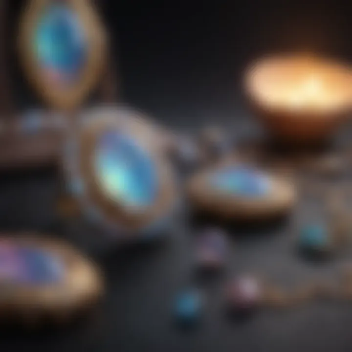 Opal jewelry elegantly displayed on a velvet background