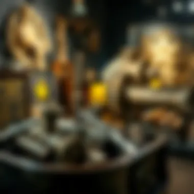 Historical Mining Artifacts Artifacts and equipment from Texas gold mining history displayed in a museum