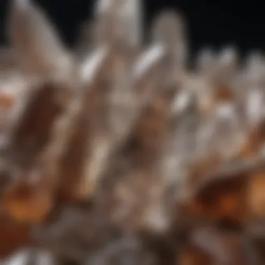 Brilliance of Clear Crystals Close-up view of clear crystals showcasing their transparency and brilliance