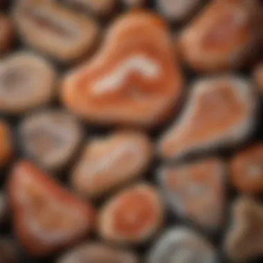 A collection of polished Crazy Lace Agate specimens