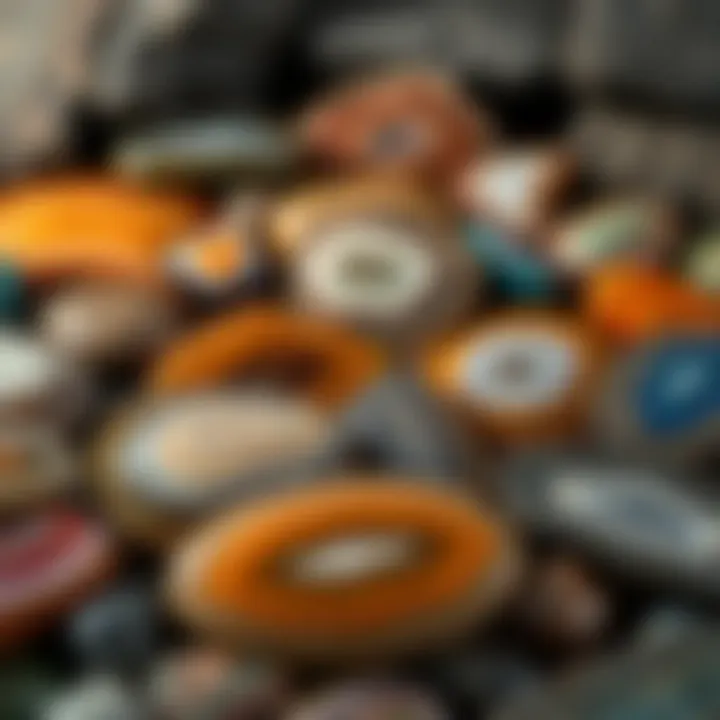 Diverse Collection of Picture Agate An assortment of picture agate stones displaying various colors and designs