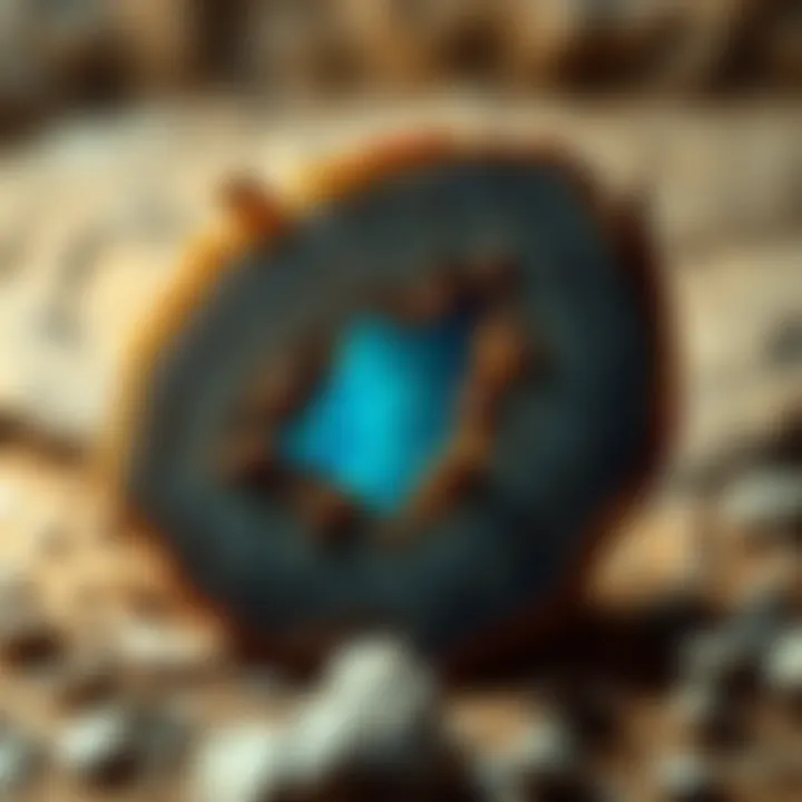 Geological Formation of Picture Agate A geological illustration explaining the formation of picture agate