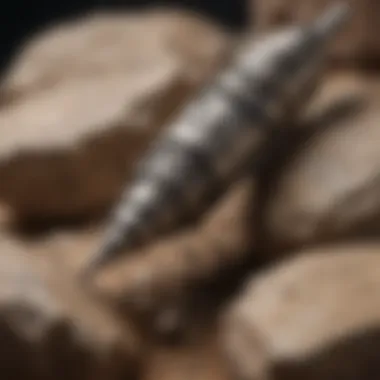 Detailed view of a small rock drill showcasing its intricate design