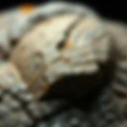 Close-up of a meteor fragment showcasing its unique texture and color