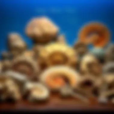 Elegant Fossil Collection Fossils showcased in an elegant collection