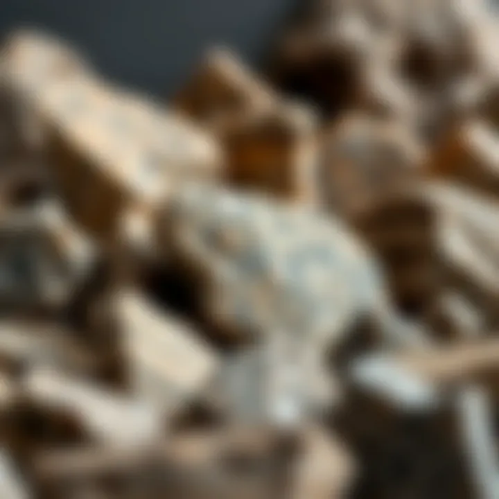 Collection of various granite samples