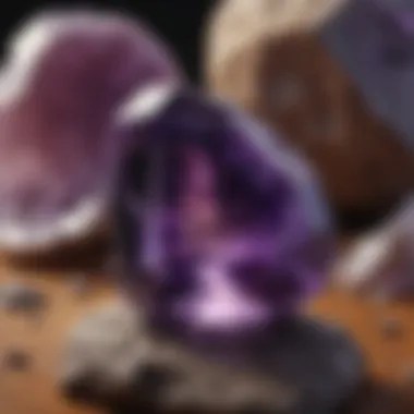 An artistic representation of amethyst in a historical context, highlighting its significance in various cultures