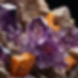 A close-up view of a stunning amethyst cluster showcasing its vibrant colors and unique formations.