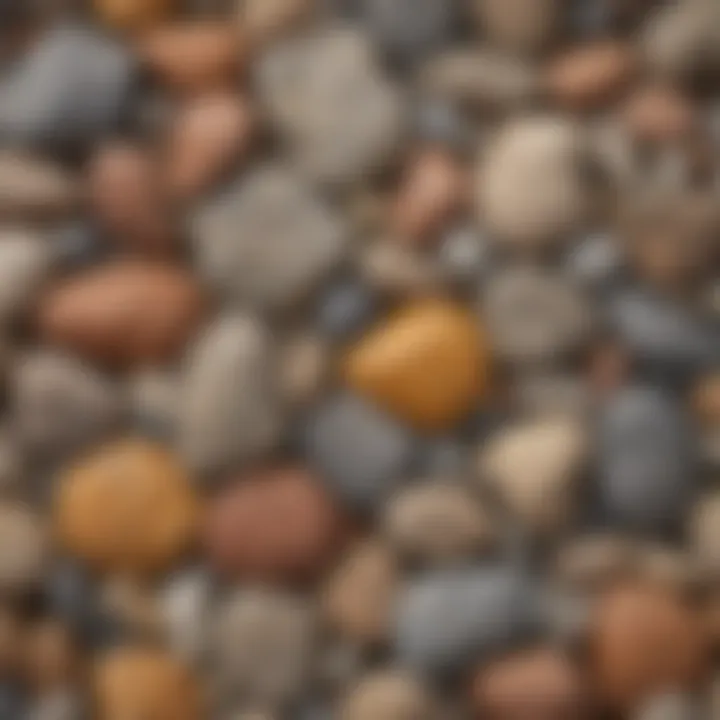 A close-up view of various rock types showcasing their textures and colors.