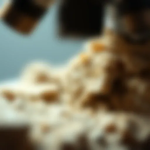 Detailed view of mineral structure under a microscope