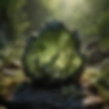 Metaphysical Properties of Moldavite An artistic representation of moldavite's metaphysical properties and energies