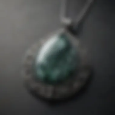 Craftsmanship process of creating a seraphinite pendant