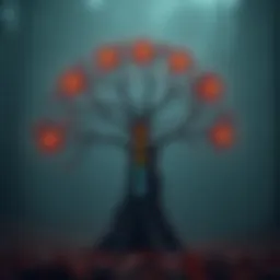 Symbolic representation of the chakra tree