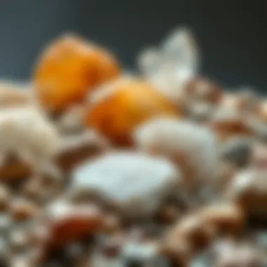 Diverse Natural Rocks and Crystals A collection of various natural rocks and crystals from the Stone Age